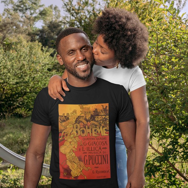 T-shirt Musique Art Nouveau vintage, Opéra de La Bohême, 1 (Créateur téléchargé)