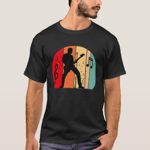 T-shirt musique avec guitare notes musicales guitariste