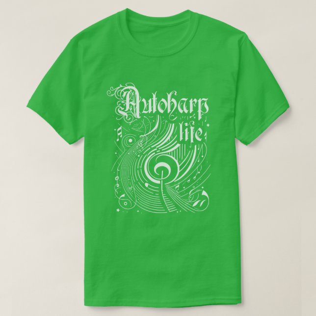 T-shirt Musique avide Autoharp Life (Design devant)