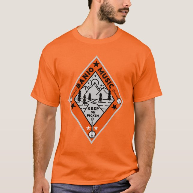 T-shirt Musique Bluegrass Banjo (Devant)