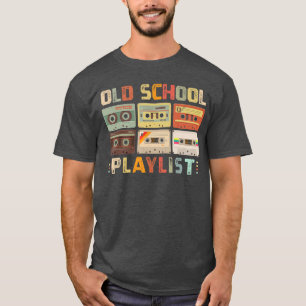 T-shirt Musique Cassette 80s Rétro Old School Playlist re