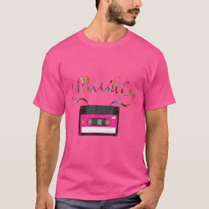 T-shirt Musique Cassette Audio 70's 80's Et 90's Vintage 2