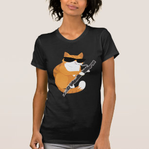 T-shirt Musique Cat Sunglasses Bassoonist Museo Bassoon
