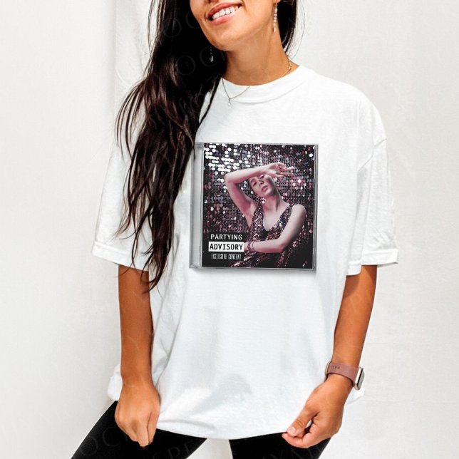 T-shirt Musique CD Coque Album Couverture Anniversaire (Music CD Case Album Cover Birthday Party T-Shirt
)