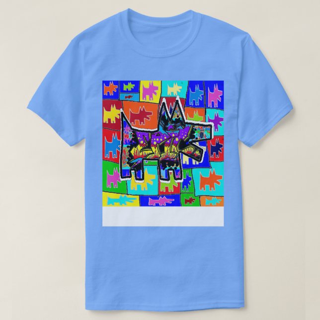 T-shirt Musique Chien Graffiti Rap (Design devant)