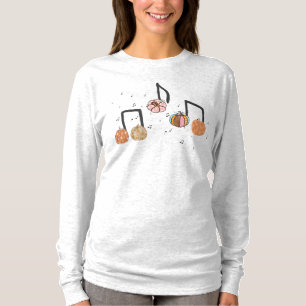 T-shirt Musique citrouille Note Musique Professeur Hallowe
