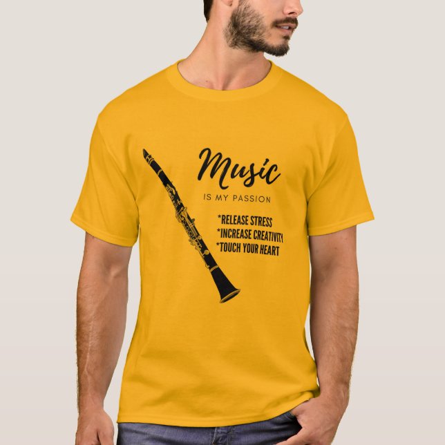 T-shirt Musique Clarinette (Devant)