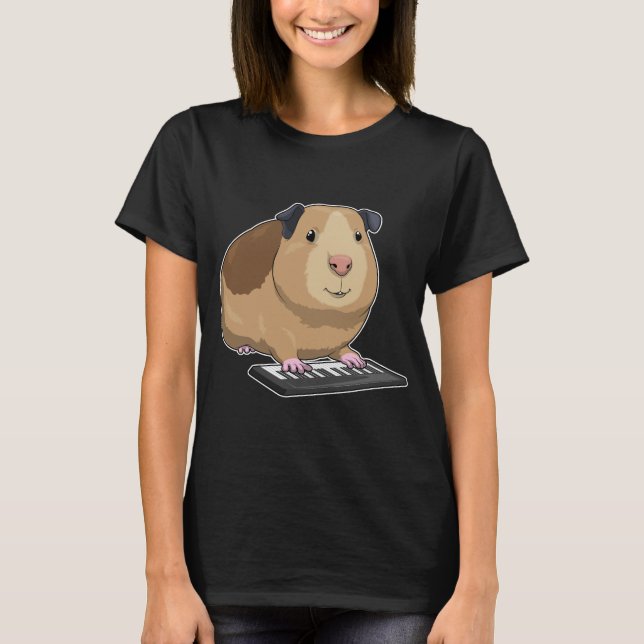 T-shirt Musique clavier du musicien Hamster (Devant)