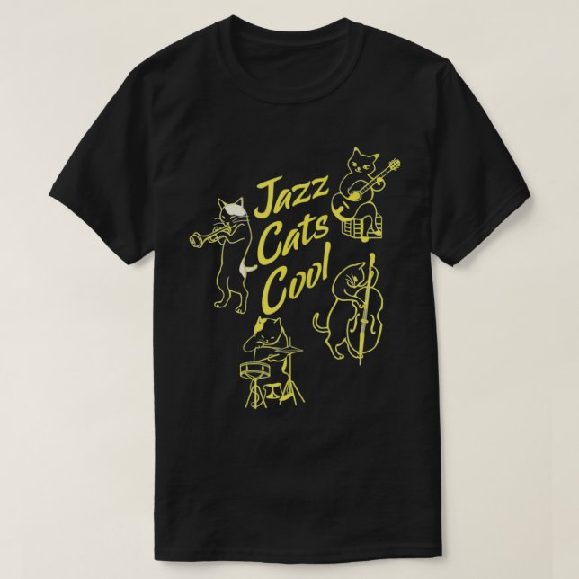 T-shirt Musique cool Jazz Cats  (Design devant)