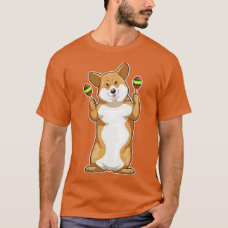 T-shirt Musique Corgi Maracas