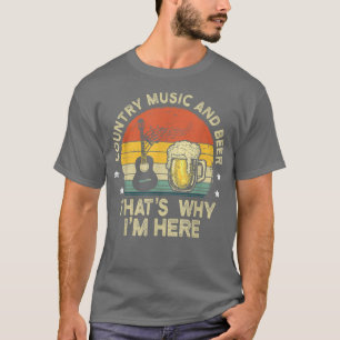 T-shirt Musique country et bière C'est pourquoi je suis ic