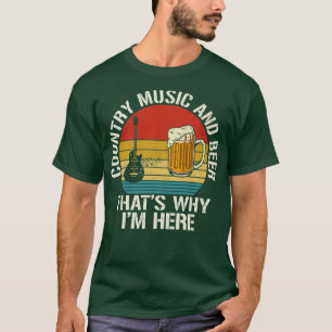 T-shirt Musique country et bières c'est pourquoi je suis i