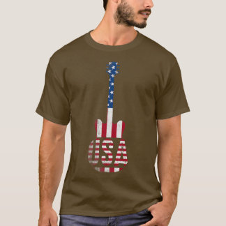 T-shirt Musique country Usa Guitare Vintage Drapeau améric