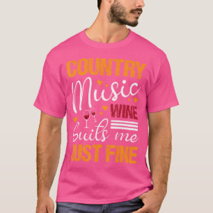T-shirt Musique country vin me convient Juste Bande fine A