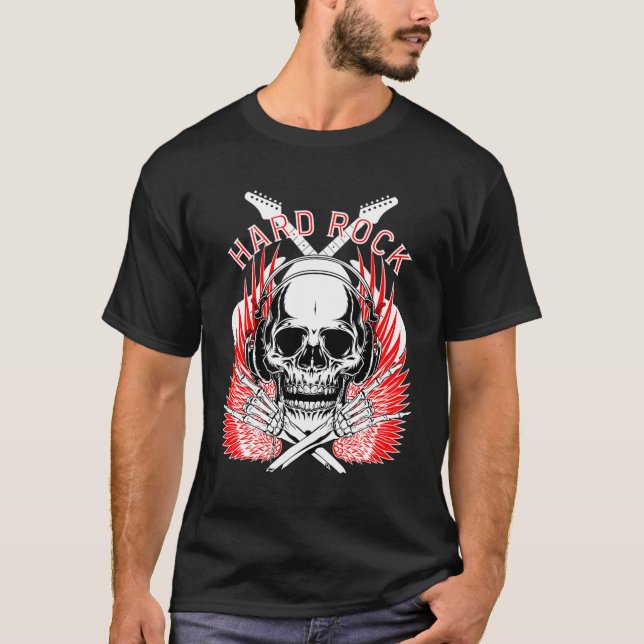 T-shirt musique crâne hard rock (Devant)