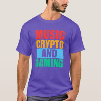 T-shirt Musique Crypto et ami de jeu rétro
