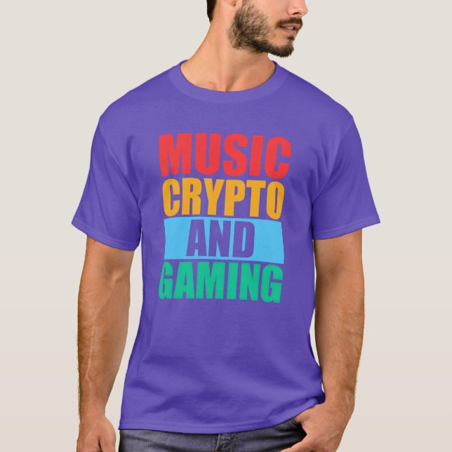 T-shirt Musique Crypto et ami de jeu rétro (Devant)