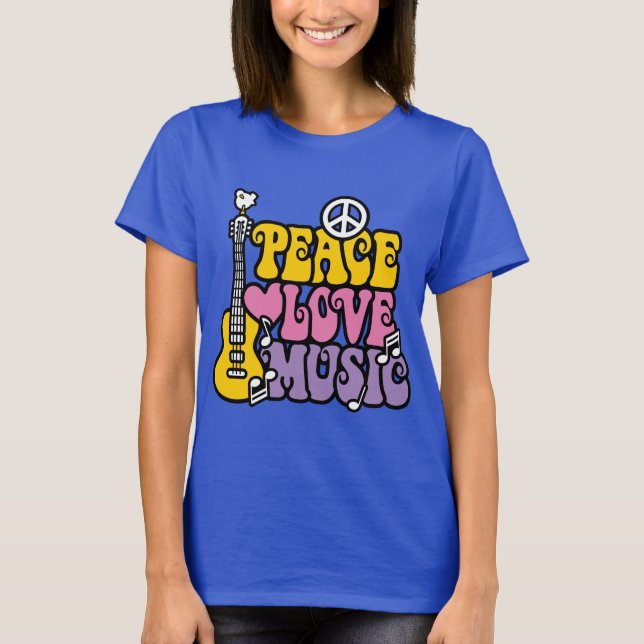 T-shirt Musique D'Amour De La Paix (Devant)