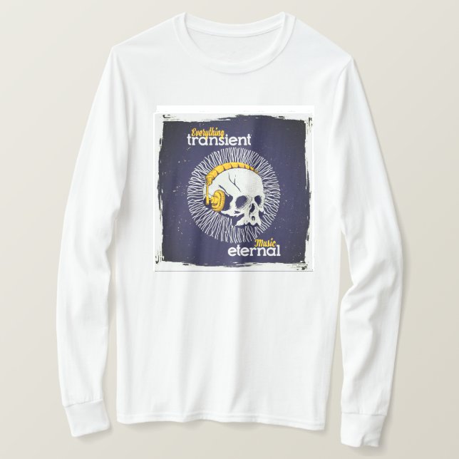 T-shirt Musique d'amour du crâne (Design devant)