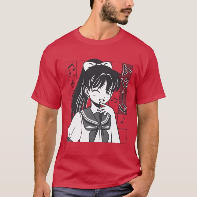 T-shirt Musique d'anime vintage (Devant)