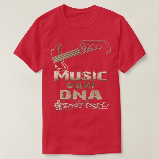 T-shirt Musique Dans Mon ADN Musique Lover Bass Player (Design devant)