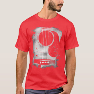 T-shirt Musique d'art pour guitare Si cordes Guitare acous