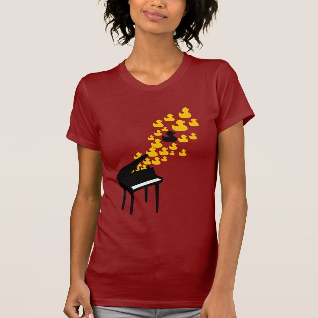 T-shirt Musique de canard (Girlie) (Devant)