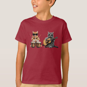 T-shirt Musique de chat duo pour enfants