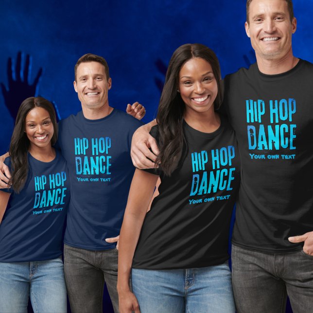 T-shirt musique de danse Hip hop néon bleu (Créateur téléchargé)