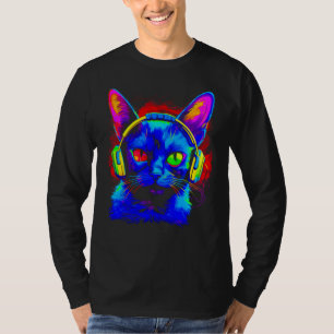T-shirt Musique de DJ Chat Siamois