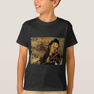T-shirt Musique de feuille de violon