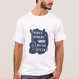 T-shirt Musique de guitare Amour Quand Les Mots Fail Musiq