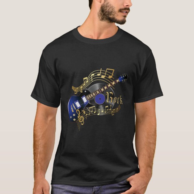 T-shirt Musique de guitare de roche (Devant)