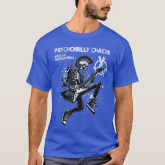 T-shirt Musique de guitare de rock punk squelette psychobi