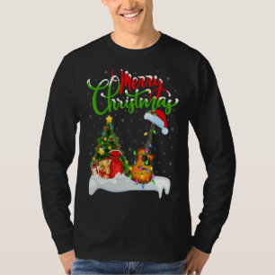 T-shirt Musique de guitare Décorations de Noël Père Noël G