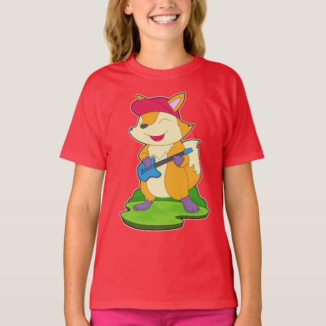 T-shirt Musique de guitare Fox Musician (Devant)