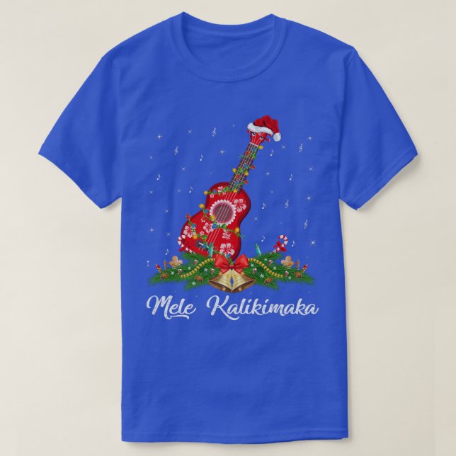T-shirt Musique de guitare hawaïenne Ukulele Mele Kalikima (Design devant)