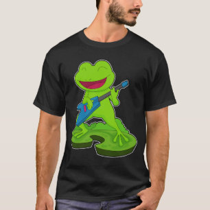 T-shirt Musique de guitare musicale de grenouille
