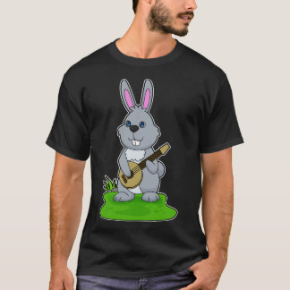 T-shirt Musique de guitare musicienne de lapin