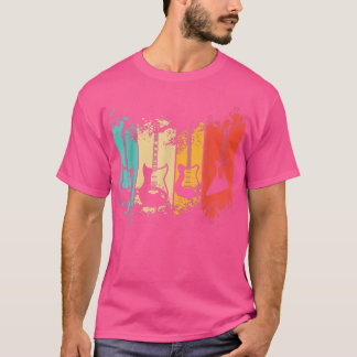 T-shirt Musique de Guitare Rétro Musique de Musique Guitar