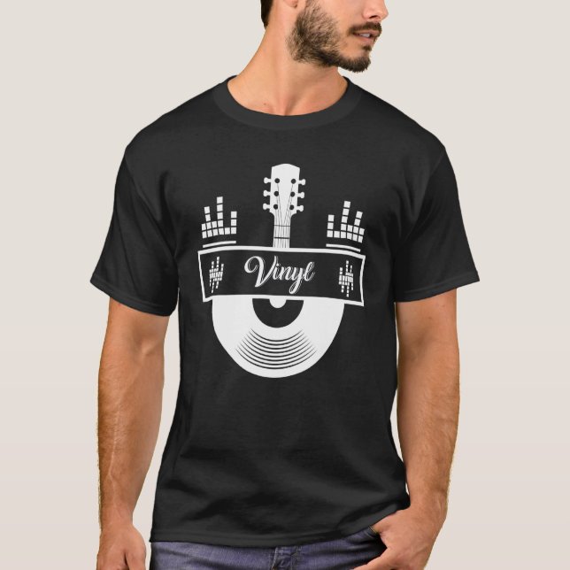 T-shirt Musique de guitare Vinyl Record (Devant)