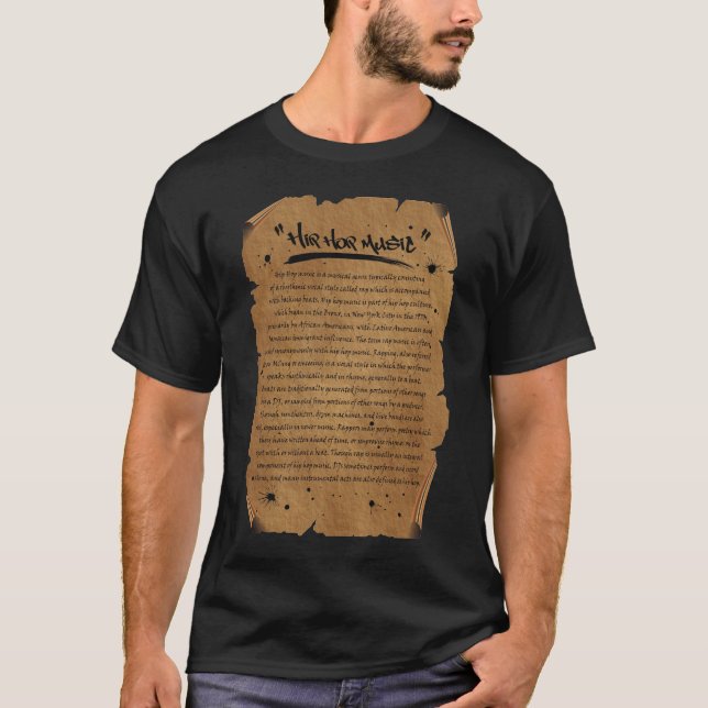 T-shirt musique de hiphop (Devant)