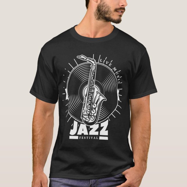 T-shirt Musique de jazz - Festival de musique en direct (n (Devant)