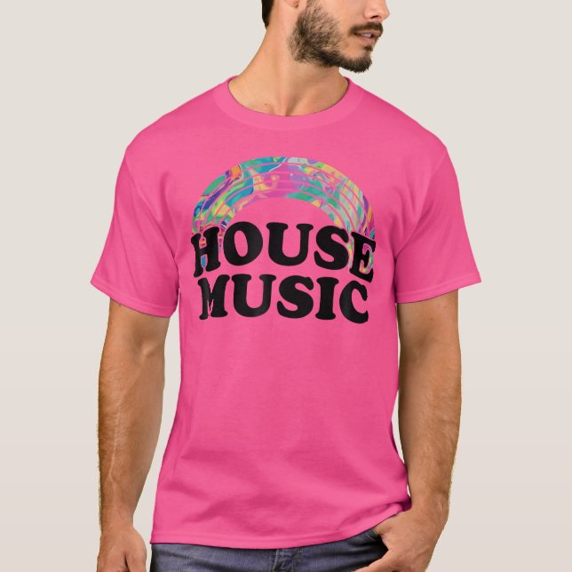 T-shirt Musique de la maison - Psychedelic Rainbow Edm Lov (Devant)