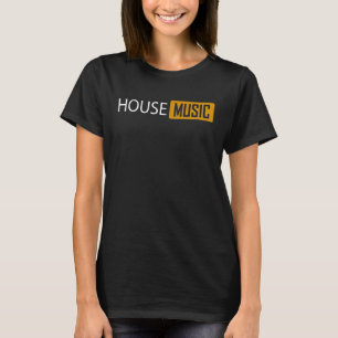 T-shirt Musique de maison toute la nuit Addictée à la sall