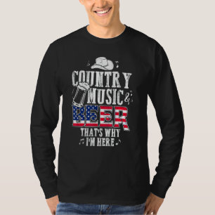 T-shirt Musique De Pays Et Bière C'Est Pourquoi Je Suis Ic