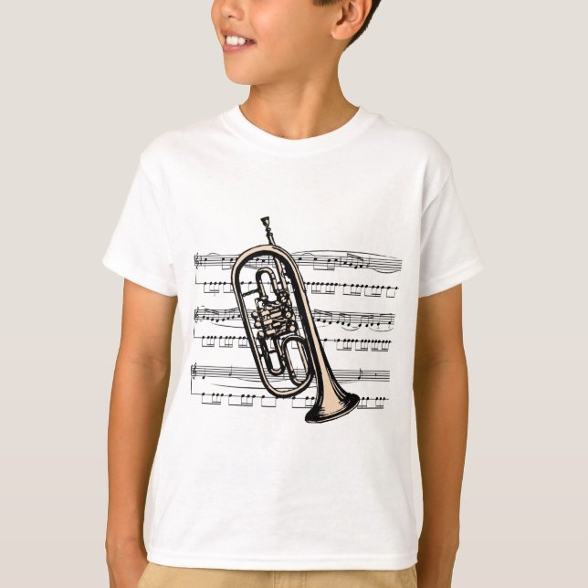 T-shirt Musique de trompette 12 B (Devant)