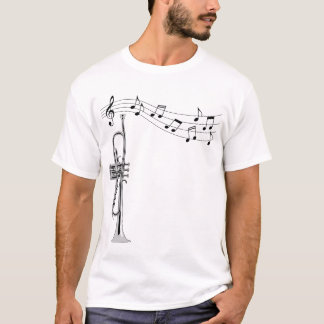 T-shirt Musique de trompette avec notes musicales