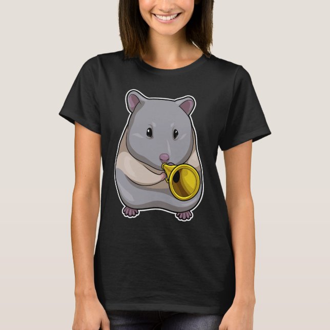 T-shirt Musique de trompette de hamster (Devant)