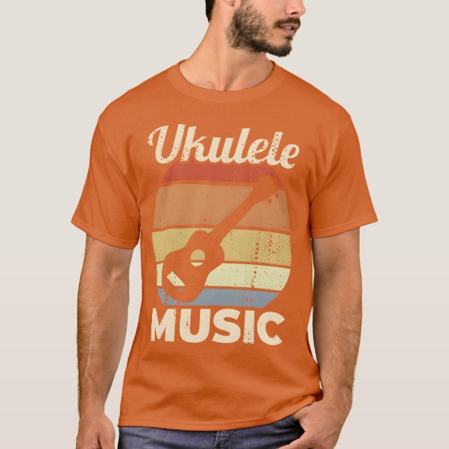 T-shirt Musique de ukulélé vintage (Devant)